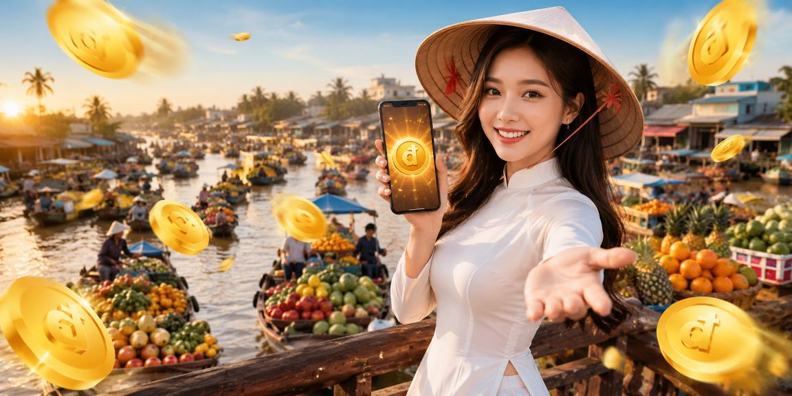 Người chơi sử dụng ứng dụng casino trên điện thoại tại Mekong